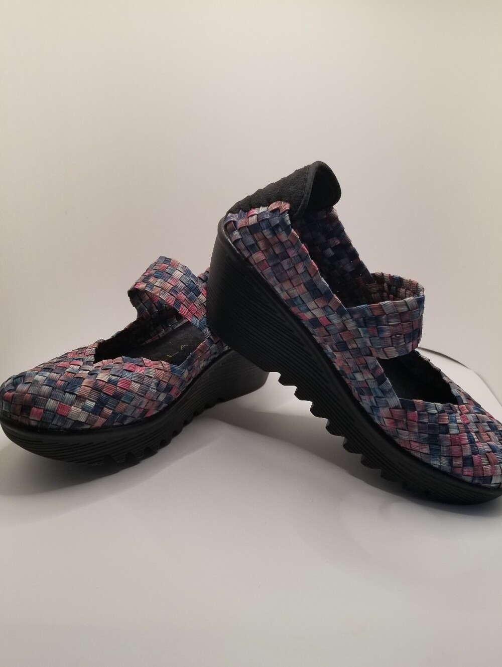 Bella Woven Elastic Mary Jane Comfort Shoes Multicolor EU 37 US 6.5 - 7